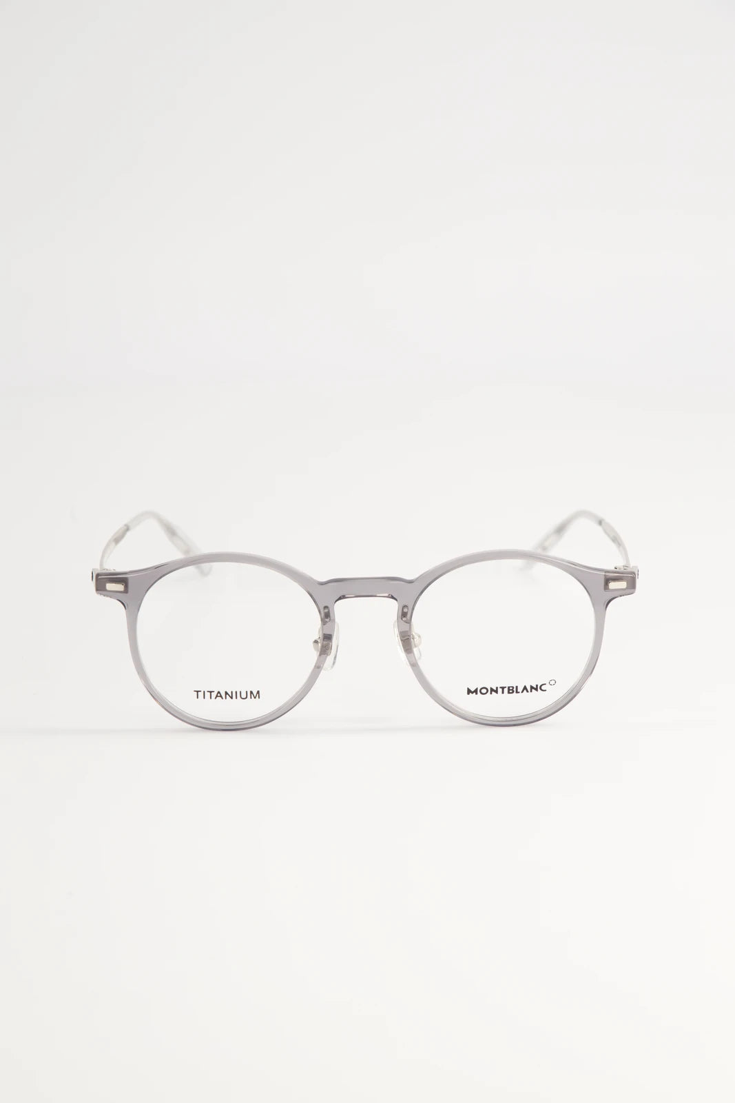 Lentes de Armazón Montblanc MB0426O Transparent Titanium