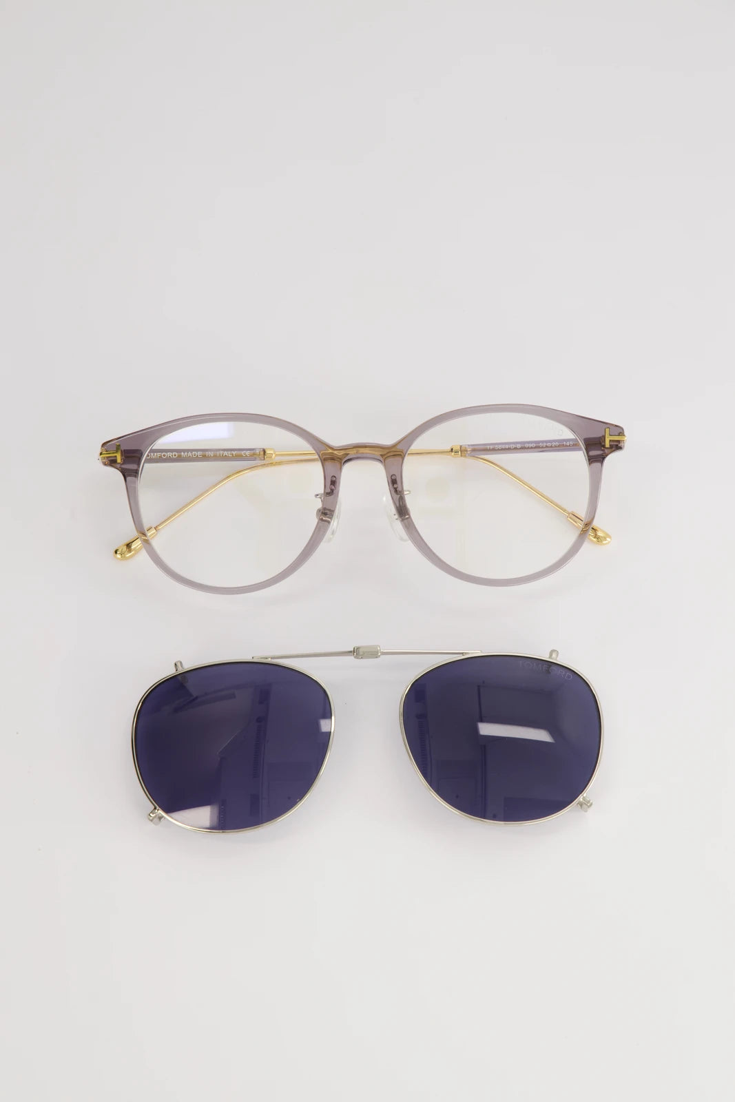 Lentes de Armazón Tom Ford FT5644 Doble Montura Transparent Clear