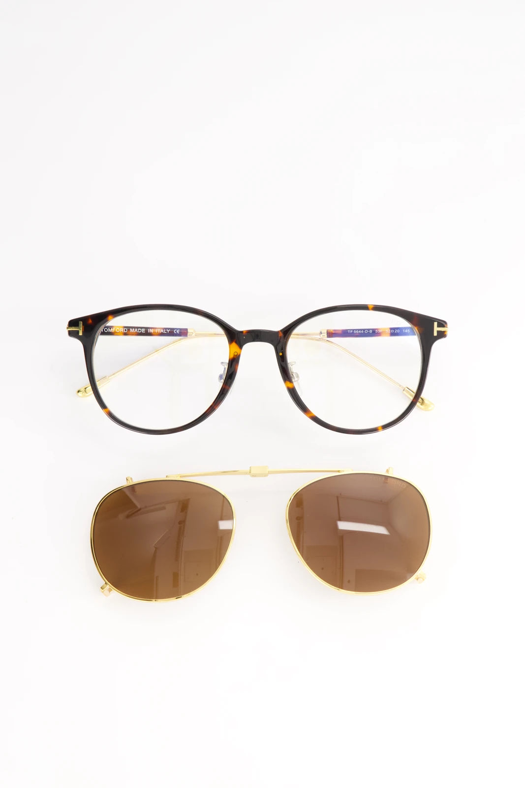 Lentes de Armazón Tom Ford FT5644 Doble Montura Havana