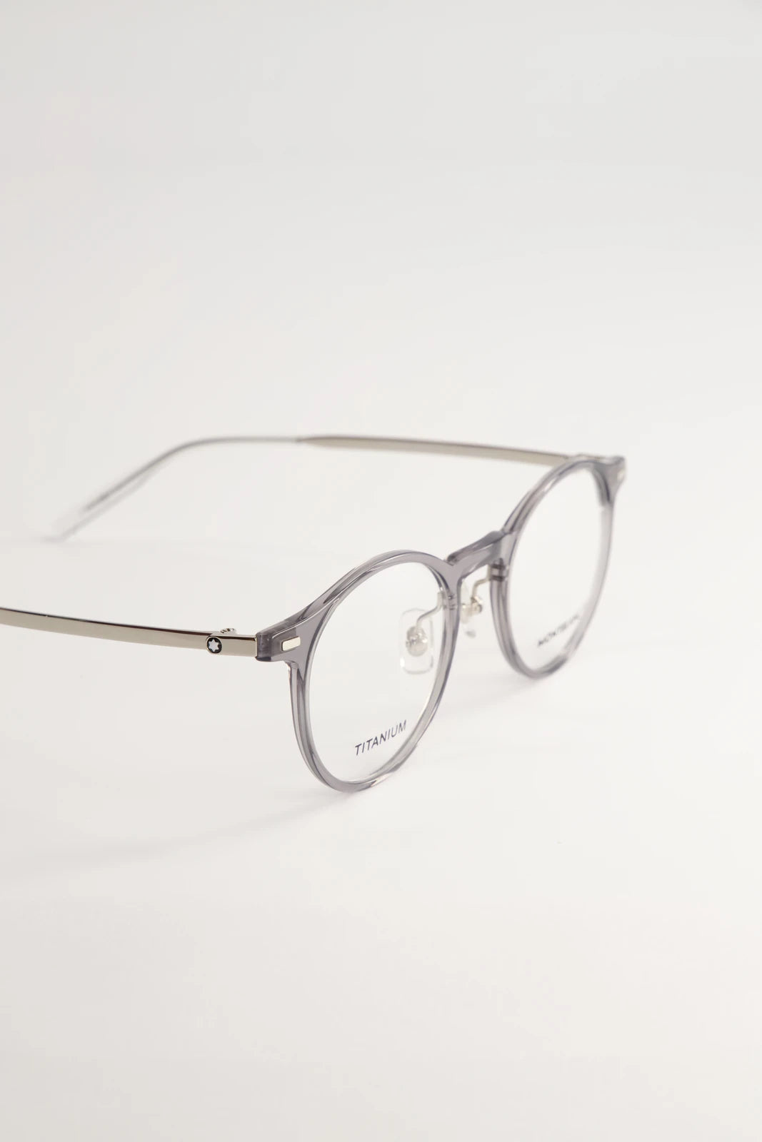 Lentes de Armazón Montblanc MB0426O Transparent Titanium