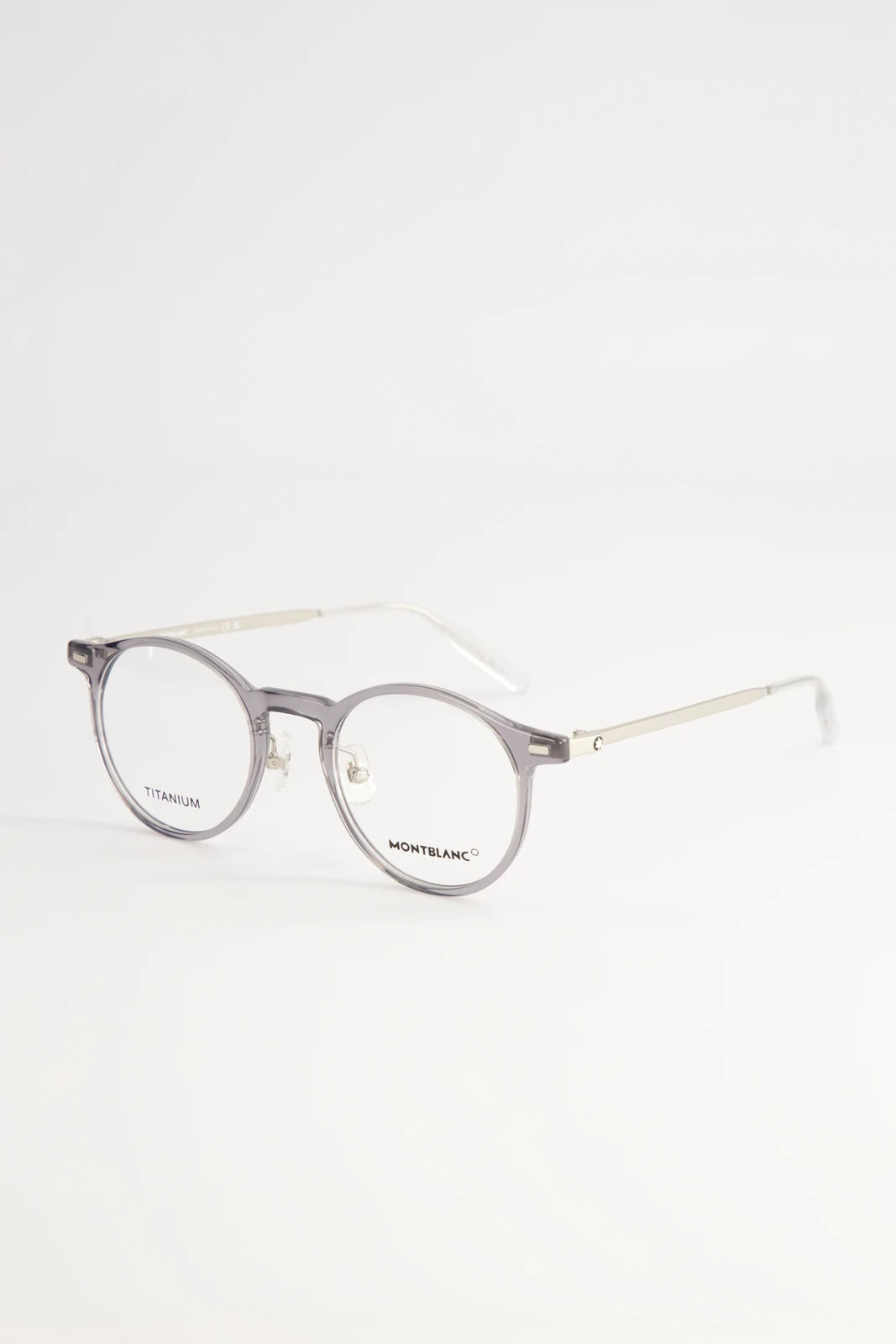 Lentes de Armazón Montblanc MB0426O Transparent Titanium