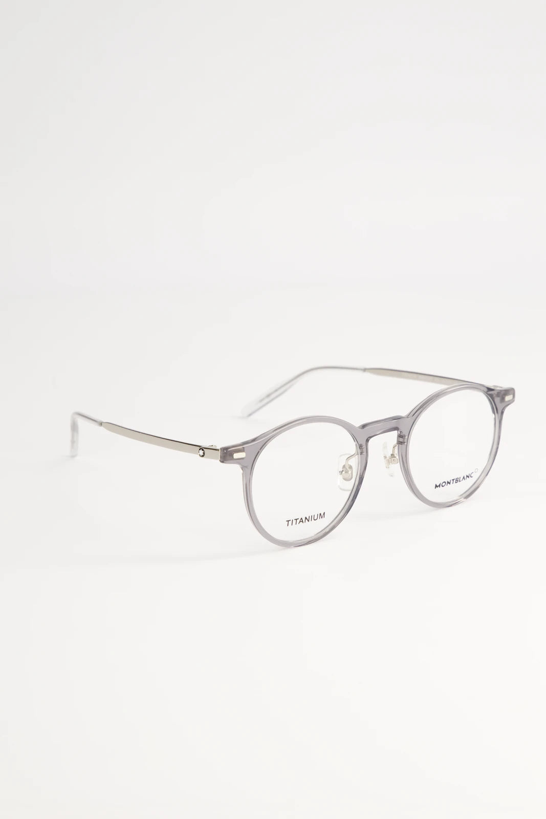 Lentes de Armazón Montblanc MB0426O Transparent Titanium