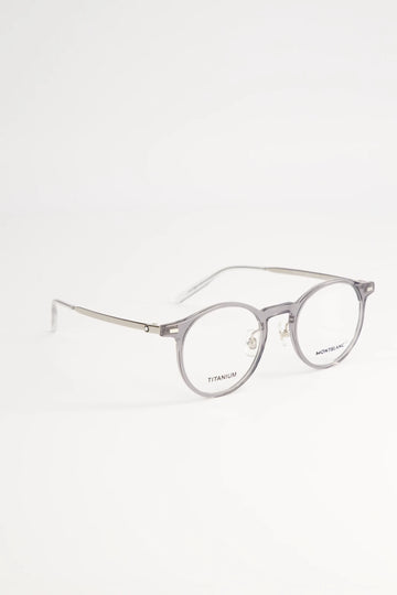 Lentes de Armazón Montblanc MB0426O Transparent Titanium