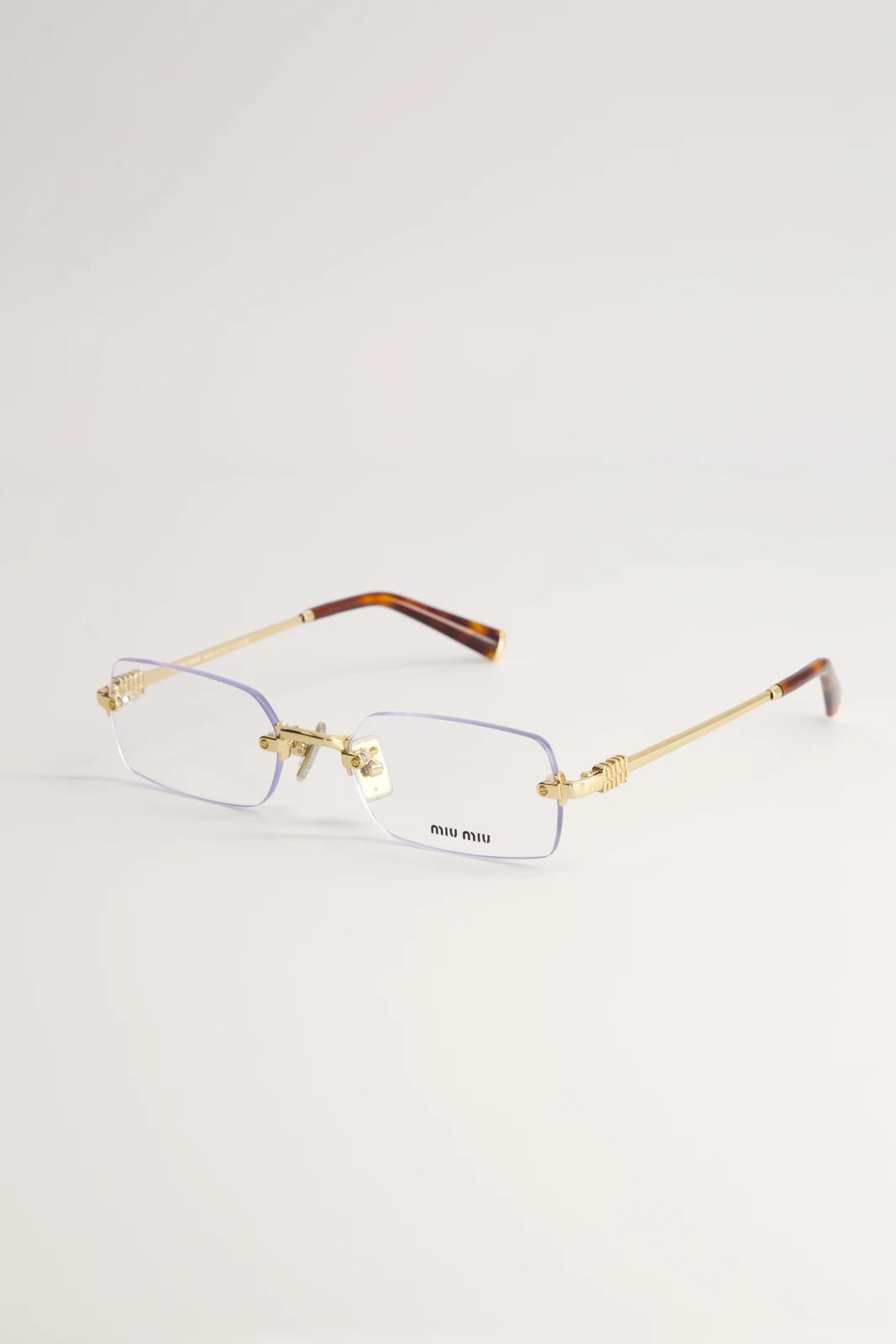 Lentes de Sol Miu Miu Logo Gold SMUB50