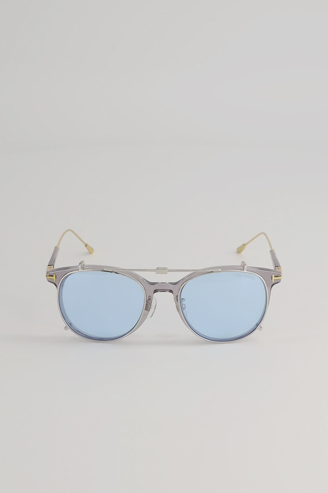 Lentes de Armazón Tom Ford FT5644 Doble Montura Transparent Grey