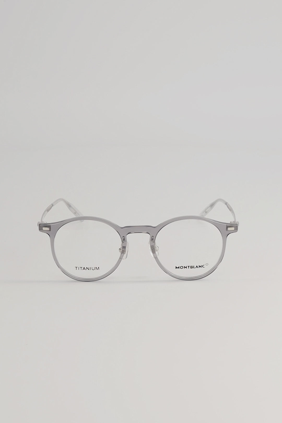 Lentes de Armazón Montblanc MB0426O Transparent Titanium